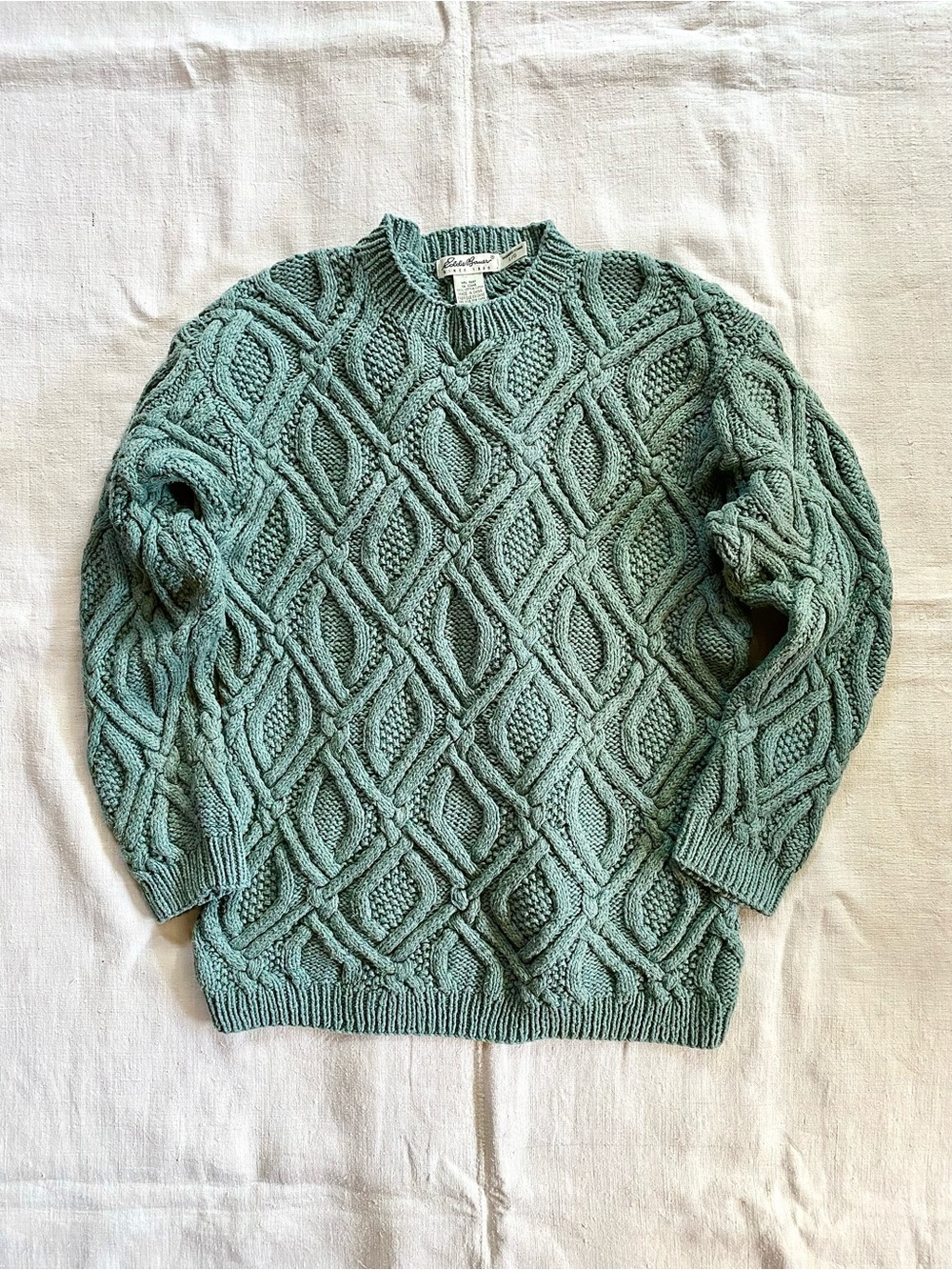 VTG Eddie Bauer Pure Cotton Cable Knit Sweater